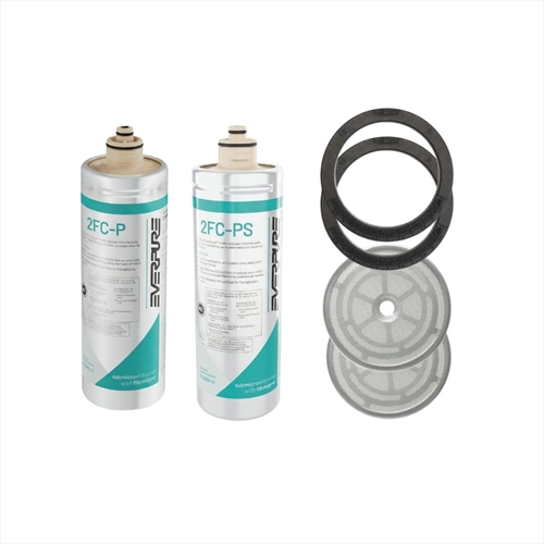 [에버퓨어] [괜춘세일] 에버퓨어 2FC-P ＋ 2FC-PS 정수필터 ＋ 라심 가스켓 2개 ＋ 라심 샤워스크린 2개